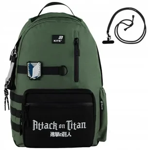 PLECAK SZKOLNY MŁODZIEŻOWY DLA CHŁOPCÓW ATTACK ON TITAN ZIELONY KITE - Plecaki szkolne i tornistry PLECAK SZKOLNY MŁODZIEŻOWY DLA CHŁOPCÓW ATTACK ON TITAN ZIELONY KITE - Plecaki szkolne i tornistry - miniaturka - grafika 1