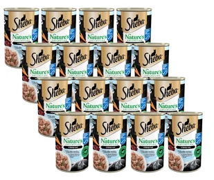 SHEBA puszka 24x400g Nature's Collection – mokra pełnoporcjowa karma dla dorosłych kotów, z białą rybą i wątróbką z przybraniem z marchewki, w terynie - Mokra karma dla kotów - miniaturka - grafika 1