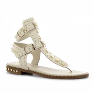 Klapki i japonki damskie - Kremowe sandały japonki CARINII - Carinii - miniaturka - grafika 1