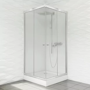 Sea-Horse DUSO Kabina prysznicowa 90x90x185 szkło przezroczyste  DS402QT - Kabiny prysznicowe - miniaturka - grafika 1