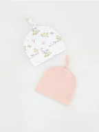 Buciki dla niemowląt - Reserved - Czapka Kubuś Puchatek 2 pack - brudny róż - miniaturka - grafika 1