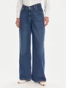 Spodnie damskie - Rinascimento Jeansy CFC0125151003 Niebieski Wide Leg - miniaturka - grafika 1