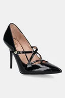 Czółenka - Love Moschino szpilki skórzane kolor czarny JA10319G1NIH0000 - miniaturka - grafika 1
