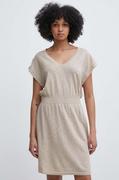 Sukienki - Gant sukienka lniana kolor beżowy mini rozkloszowana - miniaturka - grafika 1