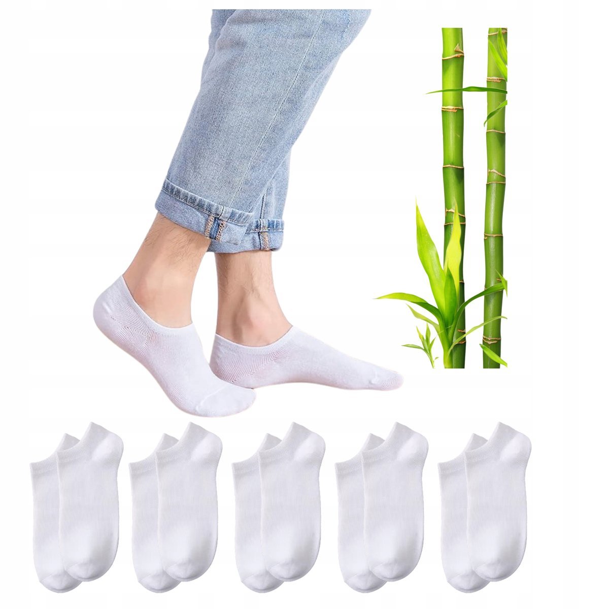 Stopki damskie Invisible Bamboo rozmiar 35-38