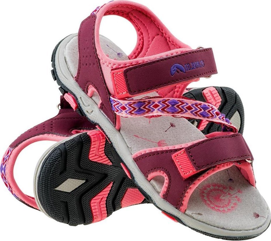Elbrus SANDAŁY I KLAPKI EMELO JR WATERMELON RED/VIOLET/PURPLE 31