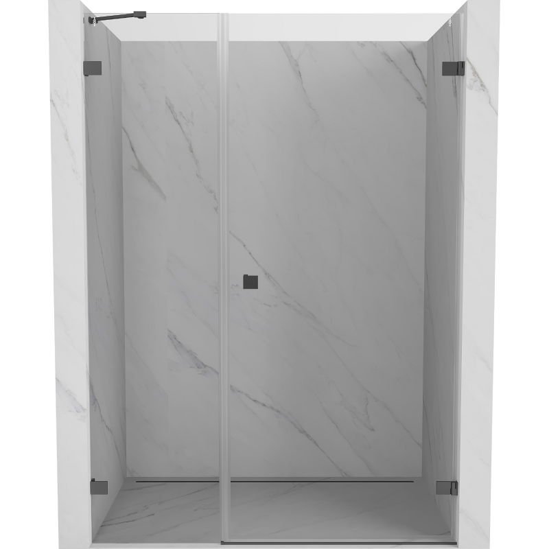 Mexen Lunar-B drzwi prysznicowe uchylne prawe 115 cm, transparent, gun metal - 832S-115-050-95-00-P