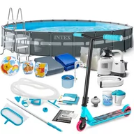 Baseny ogrodowe - Basen ogrodowy, stelażowy, Intex, + hulajnoga. 732x132 cm - miniaturka - grafika 1