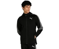 Bluzy męskie - PUMA Męska bluza z kapturem Evostripe bluza z kapturem na zamek błyskawiczny - miniaturka - grafika 1