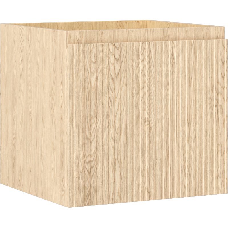 Mexen Rivel szafka łazienkowa podumywalkowa 50 cm, 1 szuflada, ryflowana , dąb - 91A20-05047-1-BF81