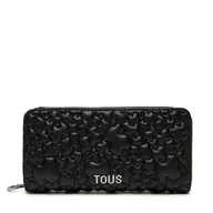 Portfele - Duży Portfel Damski TOUS Puffy Bear 2002186351 Czarny - miniaturka - grafika 1