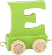 Pociągi dla dzieci - Small Foot Design Wagonik z literką E Alfabet Pociąg - miniaturka - grafika 1