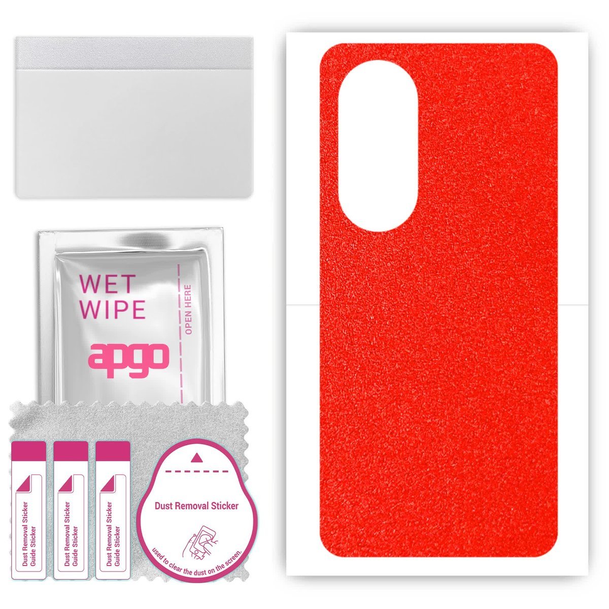 Folia naklejka skórka strukturalna na TYŁ do Oppo Reno A3x 5G - Czerwony Pastel Matowy - apgo SKINS