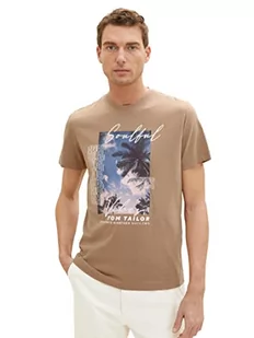 TOM TAILOR Koszulka męska 1036415, 24048-Desert Fawn, XL, 24048 - Desert Fawn, XL - Koszulki męskie - miniaturka - grafika 1