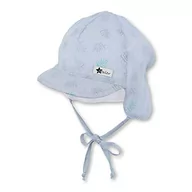 Czapki damskie - Sterntaler Baby czapka z daszkiem i ochrona kark kapelusz dla dzieci, Niebieski (Himmel 325), 49 - miniaturka - grafika 1