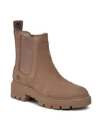 Botki damskie - Timberland Sztyblety Cortina Valley Chelsea TB0A41EW9291 Beżowy - miniaturka - grafika 1