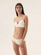 Majtki damskie - Majtki figi Malesia Bloovii kremowy S - miniaturka - grafika 1