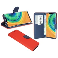 Portfele - Etui książkowe "Fancy" do HUAWEI MATE 30 PRO Etui na telefon komórkowy Etui portfelowe Pokrowiec ochronny z funkcją podstawki, miejsce na kartę czerwono-niebieski - miniaturka - grafika 1
