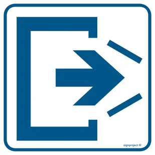RA066 UWAGA! DRZWI ZAMYKAJĄ SIĘ SAMOCZYNNIE, PN - PŁYTA PCV 1MM; (100X100MM) - Systemy ekspozycyjne i znaki informacyjne - miniaturka - grafika 1
