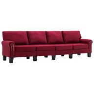Sofy i kanapy - Czteroosobowa czerwona sofa Sofini - miniaturka - grafika 1