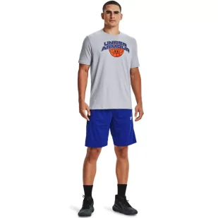 Koszulka męska Under Armour BASKETBALL BRANDED WORDMARK SS - Koszulki sportowe męskie - miniaturka - grafika 3