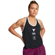 Koszulki sportowe damskie - Damski top treningowy Under Armour Project Rock W Tank Boh - czarny - UNDER ARMOUR - miniaturka - grafika 1