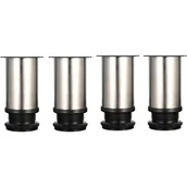 Zawiasy, okucia i inne akcesoria - 4 regulowane nóżki - wysokość 80 mm, grube nogi meblowe, regulowana wysokość 0-15 mm, nogi stołowe, nogi meblowe, stal nierdzewna - miniaturka - grafika 1