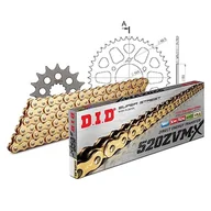 Części motocyklowe - Zestaw łańcuchów DID Alu 520ZVM-X / 114 nitowy zamek czarny do Kawasaki ER-6 N F Z Ninja 650 ccm rok prod. 2005-2020 - miniaturka - grafika 1