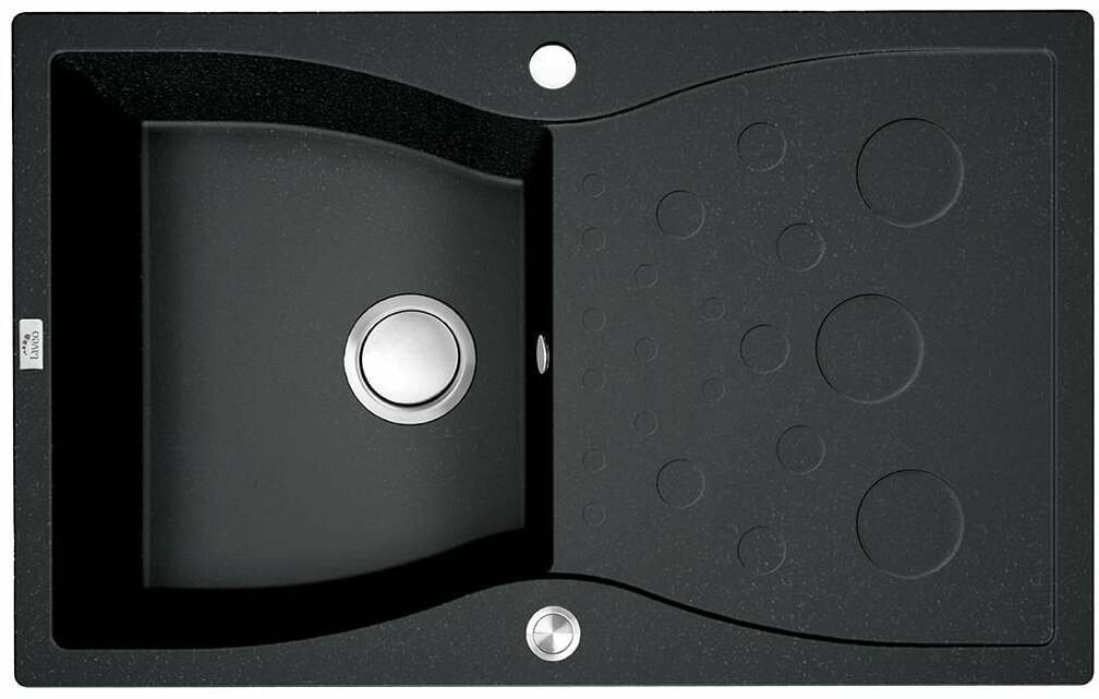 Laveo AQ.901-1001013 / AQUAFORM / MARANELLO / ZLEW GRANIT CZARNY , 49X49CM , 1K , SYFON /
