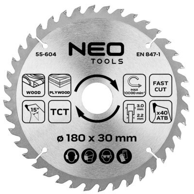 Tarcza do cięcia NEO TOOLS 55-604 180 mm