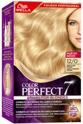 Farby do włosów i szampony koloryzujące - Farba kremowa z utleniaczem Wella Color Perfect 7 100 Cobertura De Canas 12-0-Rubio Claro Natural 60 ml (4064666324661) - miniaturka - grafika 1