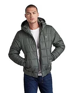 Kurtki męskie - G-STAR RAW Meefic Squared Quilted męska kurtka z kapturem, Szary (graphite D20126-B958-996), XS - grafika 1