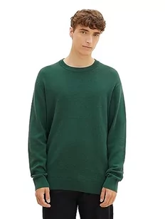 TOM TAILOR Denim sweter męski, 10778 – zielony Hunter Green, XXL - Swetry męskie - miniaturka - grafika 1