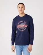 Bluzy męskie - Męski longsleeve Wrangler AMERICANA TEE 3XL - miniaturka - grafika 1