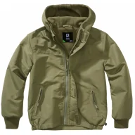 Odzież taktyczna i umundurowanie - Kurtka dziecięca BRANDIT Windbreaker Frontzip - Oliwkowa 170-176 (15-16 Lat) - miniaturka - grafika 1