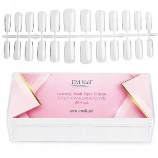 Em Nail Professional Em Nail TIPSY TUNELOWE KWADRATOWE CLEAR 504 SZT. - Sztuczne paznokcie i akcesoria - miniaturka - grafika 1