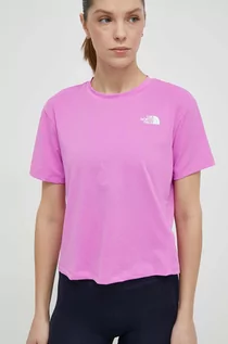 Koszulki sportowe damskie - The North Face t-shirt sportowy Flex Circuit kolor różowy NF0A87JVQIX1 - grafika 1
