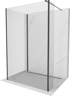 Mexen Kioto ścianka prysznicowa Walk-in 110 x 105 x 40 cm, transparent, czarna - 800-110-105-221-70-00-040 - Ścianki i drzwi prysznicowe - miniaturka - grafika 1