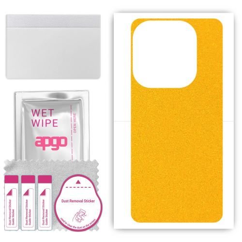 folia naklejka skórka strukturalna na TYŁ do Infinix Smart 8 Pro - Żółty Pastel Matowy - apgo SKINS