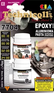 Technicqll Pasta aluminiowa epoksydowa 80 g - Chemia warsztatowa - miniaturka - grafika 1