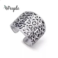 Pierścionki - Pierścionek Srebrny Żmijka Prezent Miłość Dłonie Vintage - miniaturka - grafika 1