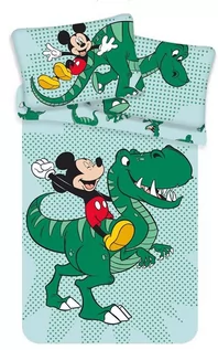 Pościel dla dzieci - JF Pościel Dziecięca 100x135 + 40x60 Myszka Miki Mickey "Dino" - BABY Mickey "Dino" - grafika 1