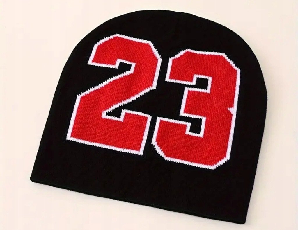 Czapka zimowa beanie Michael Jordan koszykówka 23 prezent streetwear Y2K