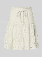 Spódnice - Spódnica mini z haftem angielskim model ‘AMALINA’ - miniaturka - grafika 1