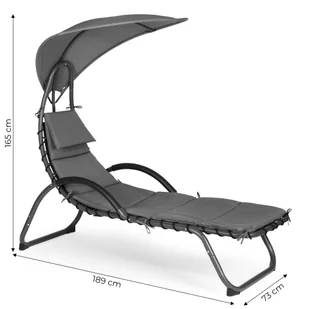 Leżanka ogrodowa z dużym owalnym daszkiem ModernHome - Meble ogrodowe Leżanka ogrodowa z dużym owalnym daszkiem ModernHome - Meble ogrodowe - miniaturka - grafika 10