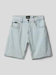 Spodnie i spodenki dla chłopców - Szorty jeansowe z detalami z logo model ‘BIZON ICED’ - grafika 1