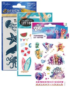 Pakiet dla przedszkolaka. Tatuaże: Życie morskie, Travel stories, My Little Pony - Pakiety na nagrody - zabawka - Zabawki kreatywne - miniaturka - grafika 1