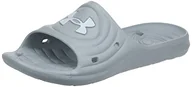 Sandały męskie - Under Armour Sandały męskie Locker IV Slide, Mod Szary (100)/Mod Szary, 17 - miniaturka - grafika 1