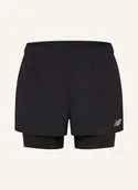 Spodenki damskie - New Balance Szorty Do Biegania 2 W 1 schwarz - miniaturka - grafika 1