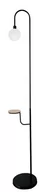 Lampy stojące - Candellux Czarna minimalistyczna lampa podłogowa z półką 51-00057 z serii VANITY - miniaturka - grafika 1